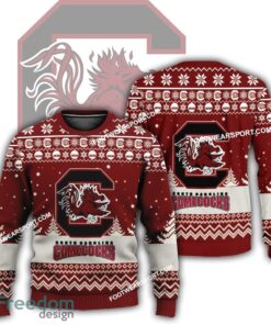 Gift Christmas South Carolina Gamecocks Logo Pattern Ugly Sweater For Men Women