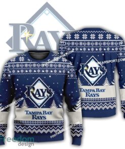 Gift Christmas Tampa Bay Rays Logo Pattern Ugly Sweater AOP For Men Women