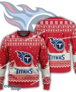 Gift Christmas Tennessee Titans Logo Pattern Ugly Sweater AOP For Men Women