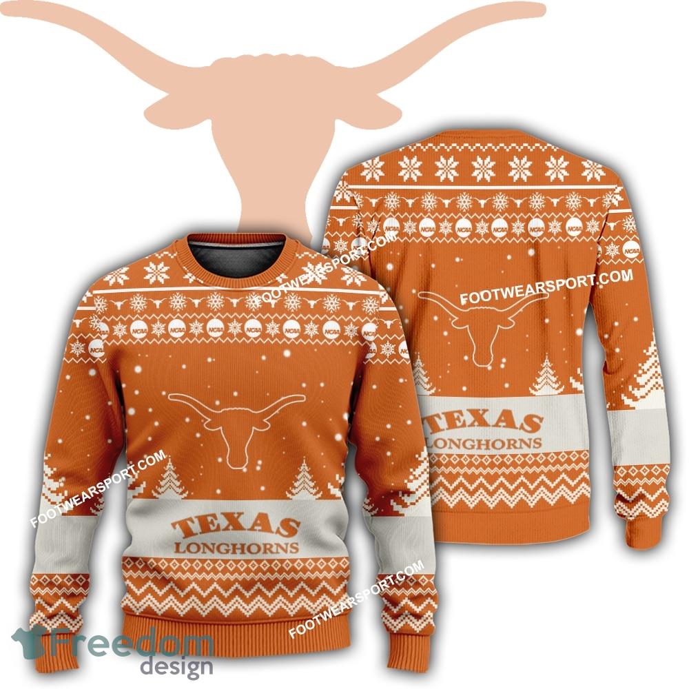 Gift Christmas Texas Longhorns Logo Pattern Ugly 3D Sweater Gift Holidays image Gift Christmas Texas Longhorns Logo Pattern Ugly 3D Sweater Gift Holidays - Gift Christmas Texas Longhorns Logo Pattern Ugly 3D Sweater Gift Holidays