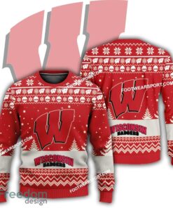 Gift Christmas Wisconsin Badgers Logo Pattern Ugly 3D Sweater Gift Holidays