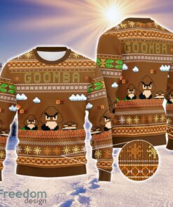 Goomba Ugly Sweater Super Mario Bro Ugly Christmas Sweater Mario Ugly Christmas Sweater Holiday Gift