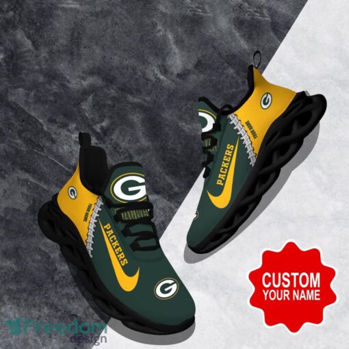 Green Bay Packers Custom Name Limited Max Soul Shoes Sneakers For Sports Fans Gift Product Photo 1