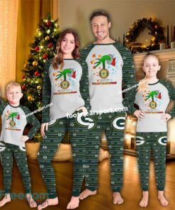 Green Bay Packers Happy HalloThankmas Ugly Christmas Pajamas Set Family Kid Men Women