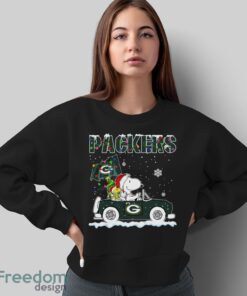 Green Bay Packers Snoopy And Woodstock Driving Car Shirt Sweatshirt Hoodie - Sweatshirt