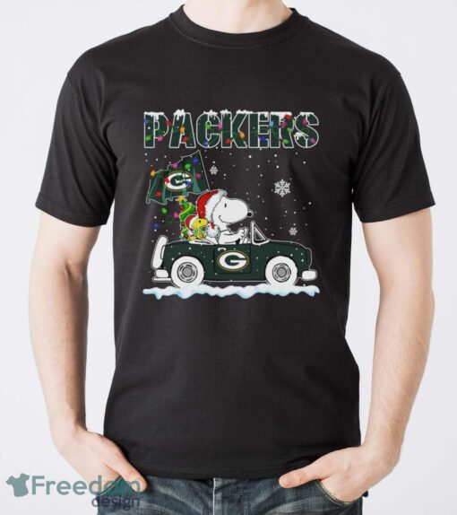 Green Bay Packers Snoopy And Woodstock Driving Car Shirt Sweatshirt Hoodie - Men T-Shirt