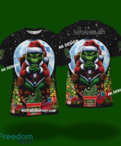 Grinch Christmas Jeep Wrangler Car Racing Logo Hoodie AOP, 3D Shirt, 3D Sweater Gift Christmas - Jeep Wrangler Car Racing King Grinch Christams 3D Shirt Photo 2