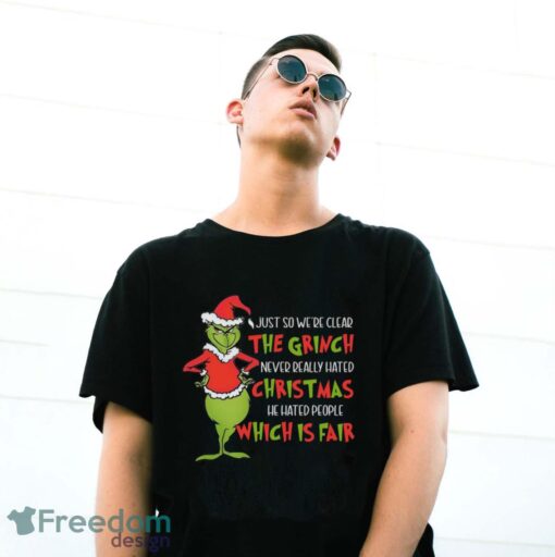 Grinch Christmas Shirt, He Hated People Shirt - G500 Gildan T-Shirt