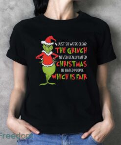 Grinch Christmas Shirt, He Hated People Shirt - Ladies T-Shirt