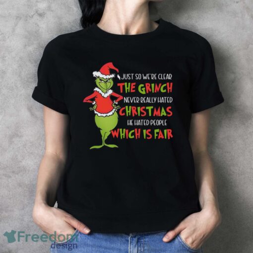 Grinch Christmas Shirt, He Hated People Shirt - Ladies T-Shirt