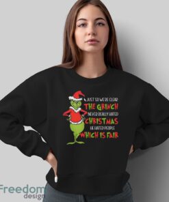 Grinch Christmas Shirt, He Hated People Shirt - Sweatshirt