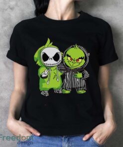 Grinch Christmas Sweatshirt, Xmas Gift Hoodie, Jack Skellington Youth Sweatshirt - Ladies T-Shirt