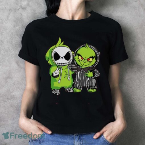 Grinch Christmas Sweatshirt, Xmas Gift Hoodie, Jack Skellington Youth Sweatshirt - Ladies T-Shirt