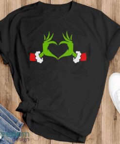 Grinch Heart Hands Shirt, Santa Grinch Tee, Grinch Christmas Shirt