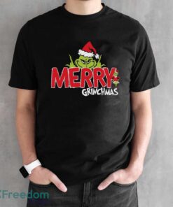 Grinch Middle Finger Shirt, Merry Christmas Tee, Grinch Xmas Shirt - Black Unisex T-Shirt