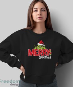 Grinch Middle Finger Shirt, Merry Christmas Tee, Grinch Xmas Shirt - Sweatshirt