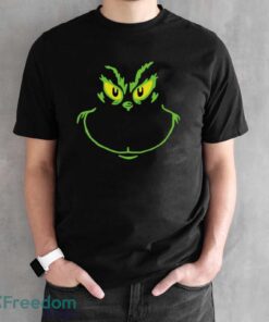 Grinch Smile Shirt, Funny Xmas Shirt, Grinch Christmas Movie Shirt - Black Unisex T-Shirt