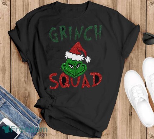 Grinch Squad Shirt, Retro Christmas Shirt - Black T-Shirt