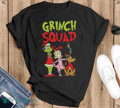 Grinch Squad Sweatshirt, Retro Christmas Sweatshirt - Black T-Shirt