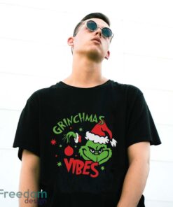 Grinchmas Vibes T-Shirt, Santa Grinch Shirt, Grinch Christmas Shirt - G500 Gildan T-Shirt