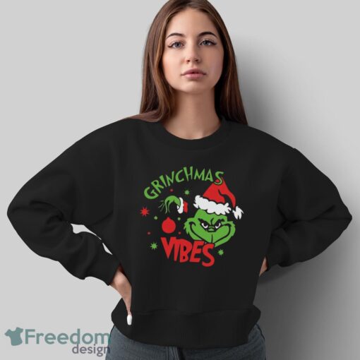 Grinchmas Vibes T-Shirt, Santa Grinch Shirt, Grinch Christmas Shirt - Sweatshirt