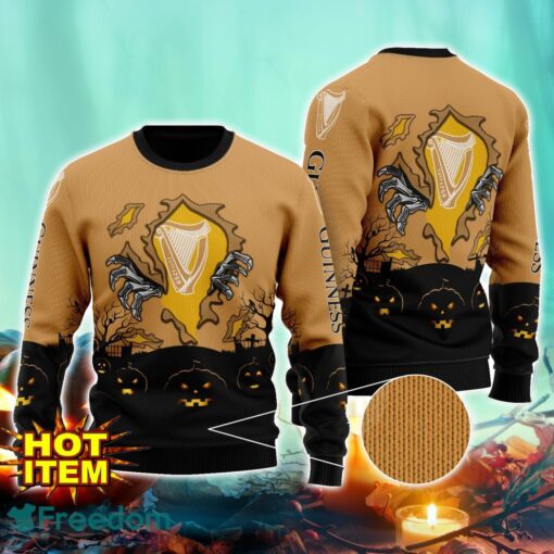 Guinness Beer Scary Night Halloween Hand Pull Out Halloween 3D Sweater For Men and Women Product Photo 1