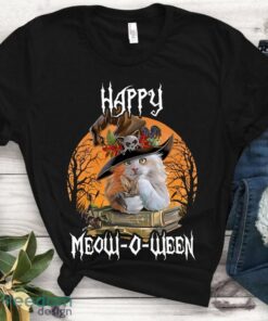 Happy Halloween Cat T Shirt – Meowoween – Cute Black Cat Witch Party Costume Gift Unisex T-Shirt