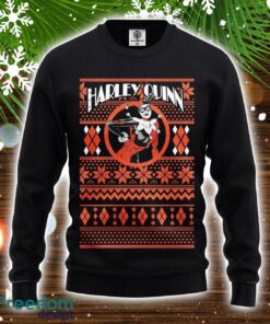 Harley Quinn Black Red Ugly Christmas Sweater Amazing Gift Christmas Holiday Gift