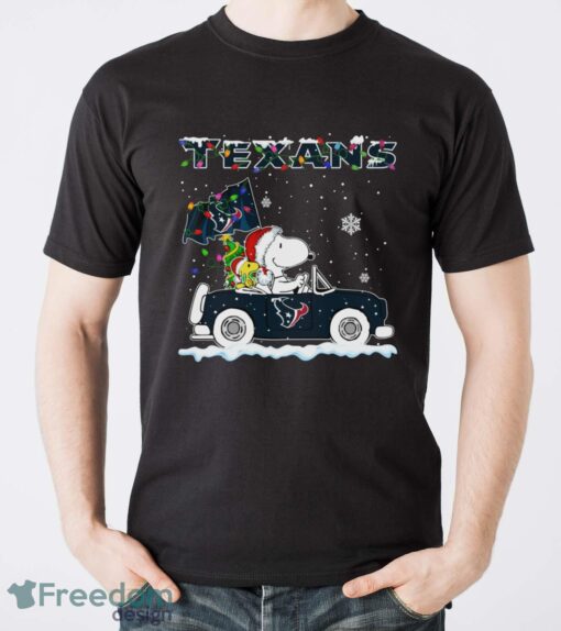 Houston Texans Snoopy And Woodstock Driving Car Shirt Sweatshirt Hoodie - Men T-Shirt