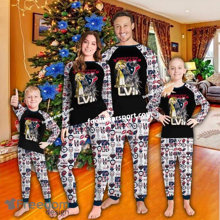 Houston Texans Super Bowl Christmas Pajamas Set Family Kid Men Women image Houston Texans Super Bowl Christmas Pajamas Set Family Kid Men Women - Houston Texans Super Bowl Christmas Pajamas Set Family Kid Men Women