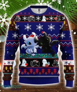 How To Train Your Dragon Toothless Love Ugly Christmas Sweater Blue 1 Amazing Gift Christmas Gift Product Photo 2