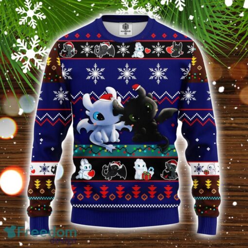 How To Train Your Dragon Toothless Love Ugly Christmas Sweater Blue 1 Amazing Gift Christmas Gift Product Photo 2