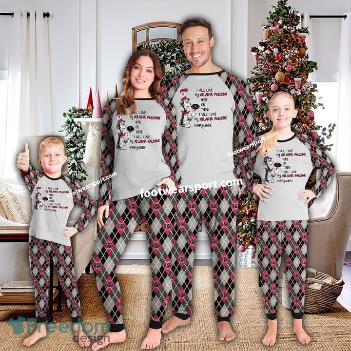 I Will Love My Atlanta Falcons Everywhere Xmas Family Pajamas Set Kid Men Women image I Will Love My Atlanta Falcons Everywhere Xmas Family Pajamas Set Kid Men Women - I Will Love My Atlanta Falcons Everywhere Xmas Family Pajamas Set Kid Men Women