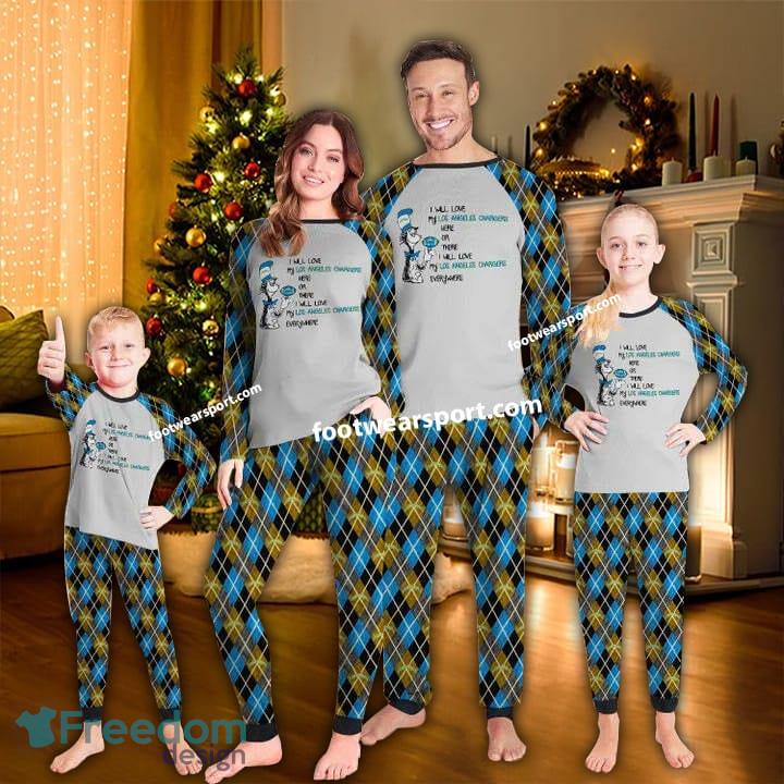 I Will Love My Los Angeles Chargers Everywhere Ugly Christmas Pajamas Set Family Kid Men Women image I Will Love My Los Angeles Chargers Everywhere Ugly Christmas Pajamas Set Family Kid Men Women - I Will Love My Los Angeles Chargers Everywhere Ugly Christmas Pajamas Set Family Kid Men Women