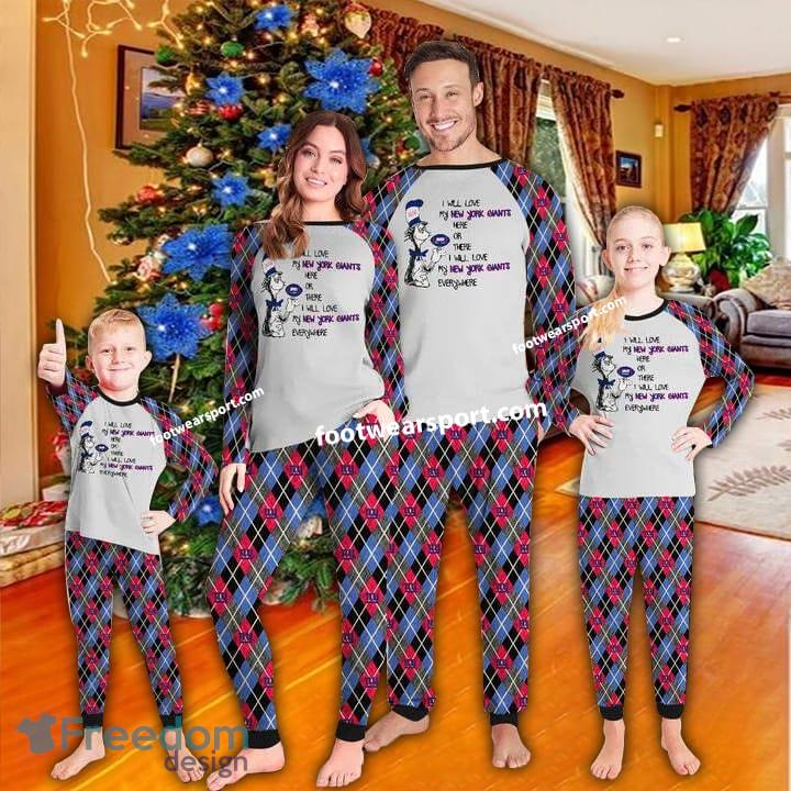I Will Love My New York Giants Everywhere Christmas Pajamas Set Family Kid Men Women image I Will Love My New York Giants Everywhere Christmas Pajamas Set Family Kid Men Women - I Will Love My New York Giants Everywhere Christmas Pajamas Set Family Kid Men Women