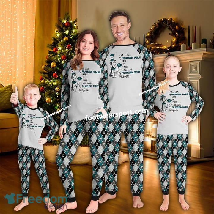 I Will Love My Philadelphia Eagles Everywhere Ugly Christmas Pajamas Set Family Kid Men Women image I Will Love My Philadelphia Eagles Everywhere Ugly Christmas Pajamas Set Family Kid Men Women - I Will Love My Philadelphia Eagles Everywhere Ugly Christmas Pajamas Set Family Kid Men Women