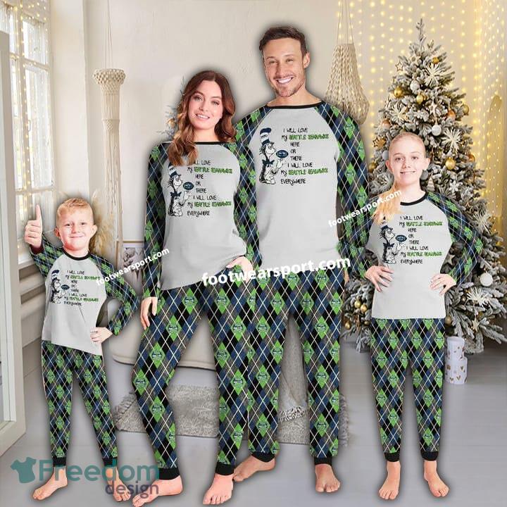 I Will Love My Seattle Seahawks Everywhere Christmas Family Pajamas Set Kid Men Women image I Will Love My Seattle Seahawks Everywhere Christmas Family Pajamas Set Kid Men Women - I Will Love My Seattle Seahawks Everywhere Christmas Family Pajamas Set Kid Men Women