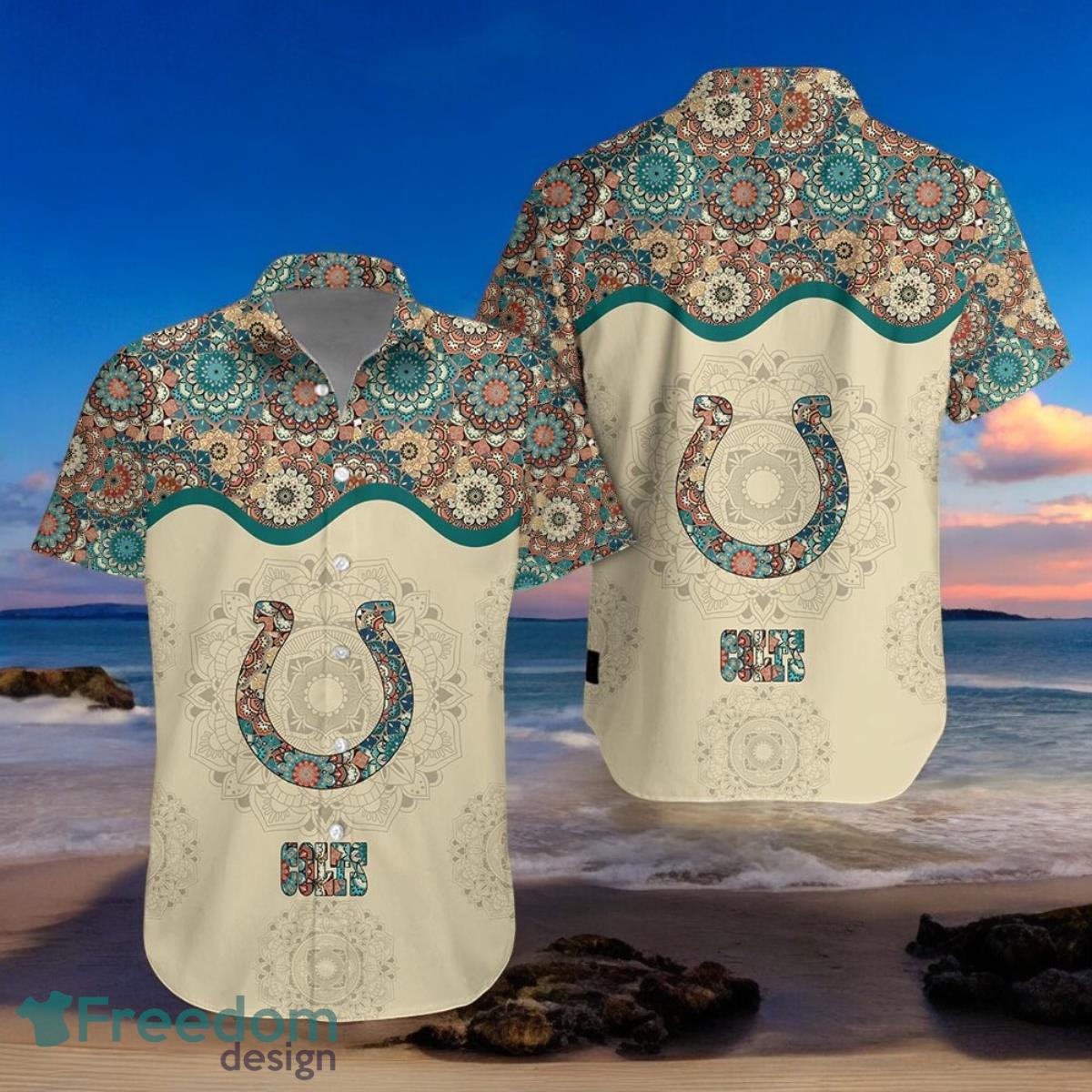 Indianapolis Colts Hawaiian Shirt Custom Name Special Gift For Men And image Indianapolis Colts Hawaiian Shirt Custom Name Special Gift For Men And Product Photo 1