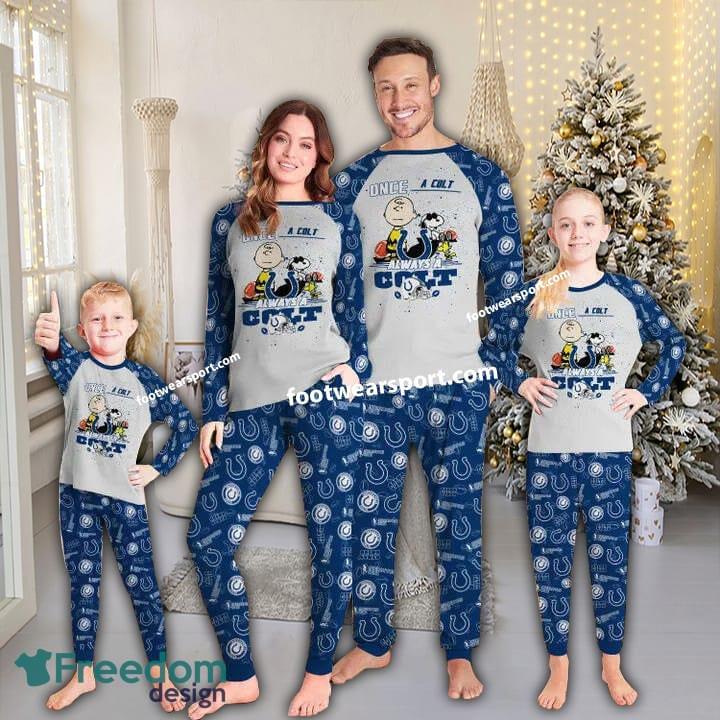 Indianapolis Colts Once A Colt Always A Colt Christmas Family Pajamas Set Kid Men Women image Indianapolis Colts Once A Colt - Always A Colt Christmas Family Pajamas Set Kid Men Women - Indianapolis Colts Once A Colt - Always A Colt Christmas Family Pajamas Set Kid Men Women
