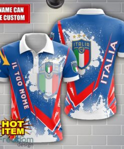 Italy national football team Limited 3D Polo Shirt Logo Printing For Fans Custom Name