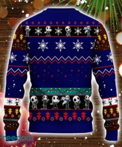 Jack Skellington Halloween Ugly Christmas Sweater Blue 1 Amazing Gift Family Christmas Gift Product Photo 2