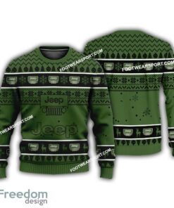 Jeep Car Racing Logo Merry Christmas Knitted Sweater Gift For Men And Women