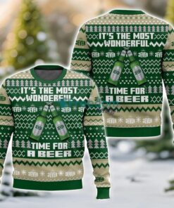 Jever It’s the Most Wonderful time for a Beer 3D Ugly Christmas Sweater Unisex Sweater Christmas Gift