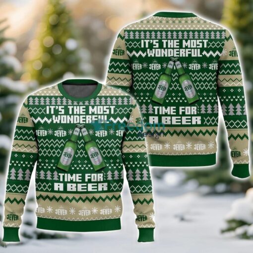 Jever It’s the Most Wonderful time for a Beer 3D Ugly Christmas Sweater Unisex Sweater Christmas Gift Product Photo 1