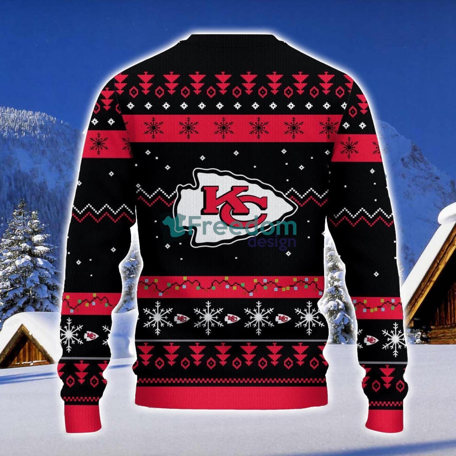 Kansas City Chiefs Santa Claus Ugly Christmas Sweater Christmas Gift 3D Sweater image Kansas City Chiefs Santa Claus Ugly Christmas Sweater Christmas Gift 3D Sweater Product Photo 2