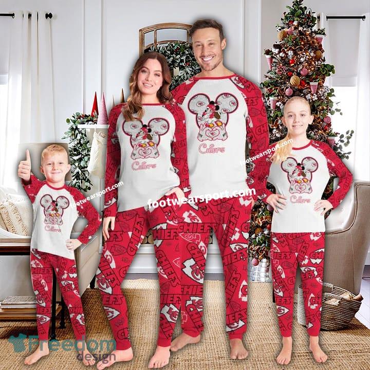 Kansas City Chiefs Xmas Family Pajamas Set Kid Men Women image Kansas City Chiefs Xmas Family Pajamas Set Kid Men Women - Kansas City Chiefs Xmas Family Pajamas Set Kid Men Women