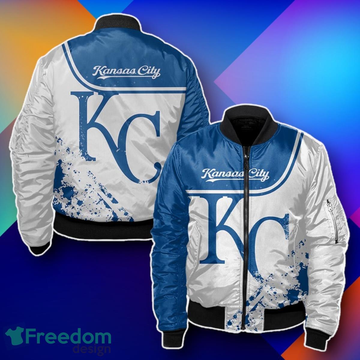 Kansas City Royals Bomber 3D Special Gift For Men And Women image Kansas City Royals Bomber 3D Special Gift For Men And Women Product Photo 1