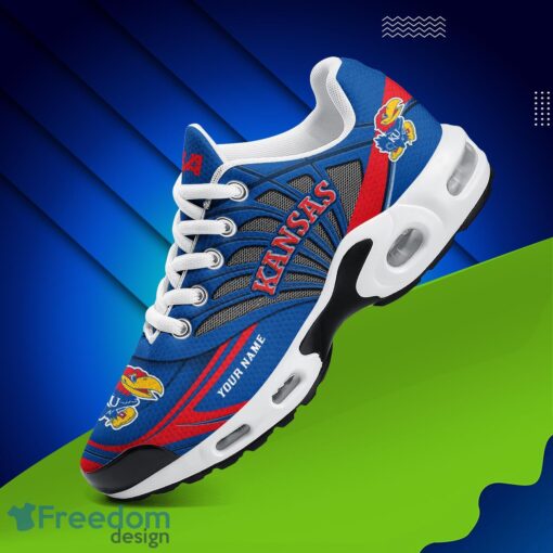 Kansas Jayhawks Air Cushion Sports Shoes Custom Name Gift For Fans Men Women Shoes Product Photo 1