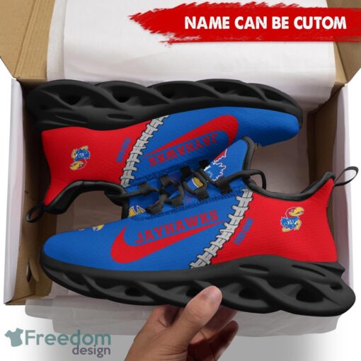 Kansas Jayhawks Custom Name Limited Max Soul Shoes Sneakers For Sports Fans Gift Product Photo 2