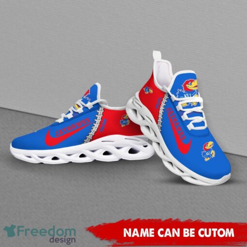 Kansas Jayhawks Custom Name Limited Max Soul Shoes Sneakers For Sports Fans Gift Product Photo 4